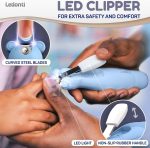Rechargeable Baby Nail Clippers - Baby Nail Trimmer Electric w/Led Light for Newborn, Infant, Toddler, Kids - Baby Manicure Fingernail Care Set w/Scissors - Baby Essentials Must Haves Grinder Cutter - Image 5